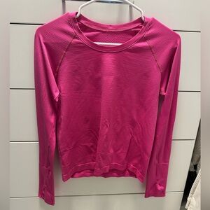 lululemon athletica Vibrant Pink Swiftly Tech Waist Length top